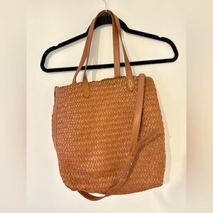 Madewell Transport Tote - Woven Leather Bag